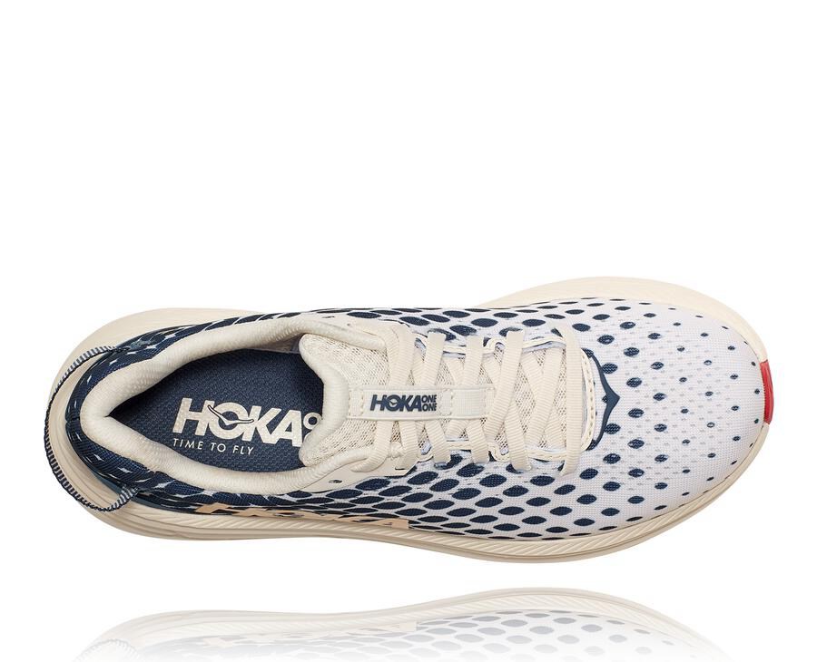 Zapatillas Running Hoka One One Mujer - Rincon 2 - Blancas/Azules - COX706923